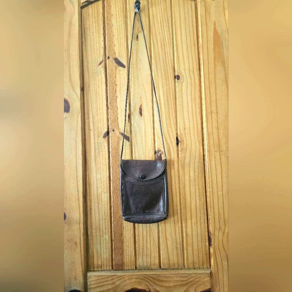 Leather cross body purse